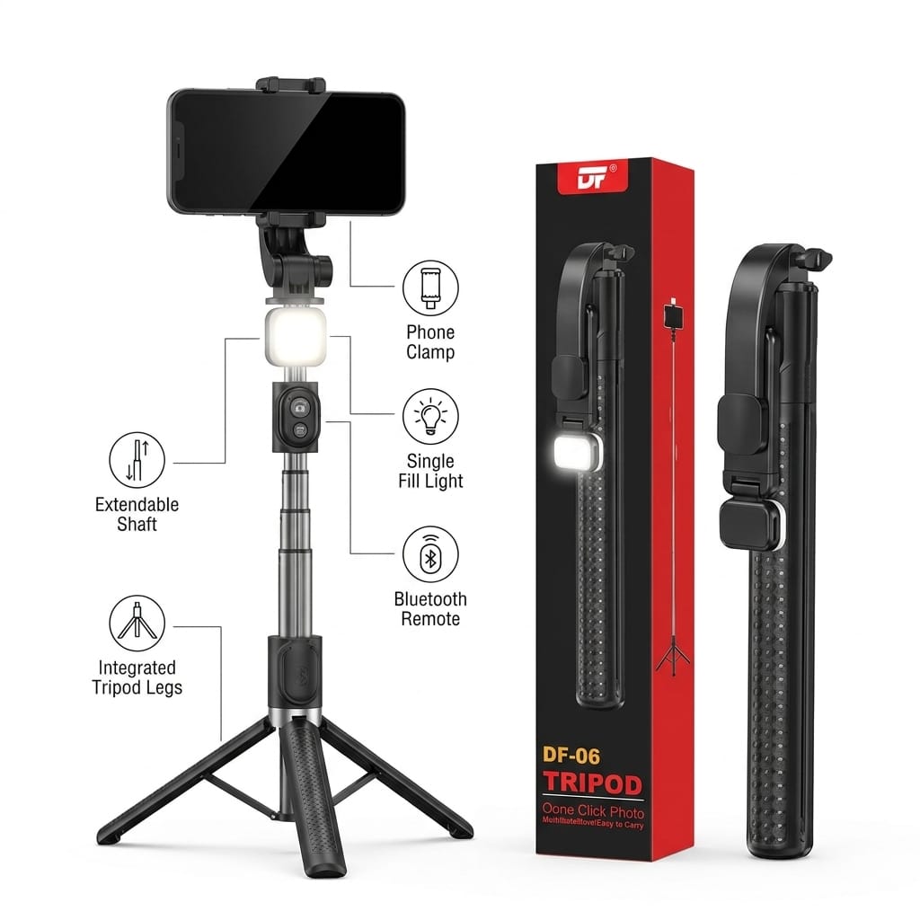 DF-06 Selfie Stick with Light